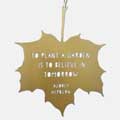 'To plant a garden' quote leaf ornament product photo side T