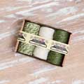 Green and white twirly jute twine, pack of three product photo default T