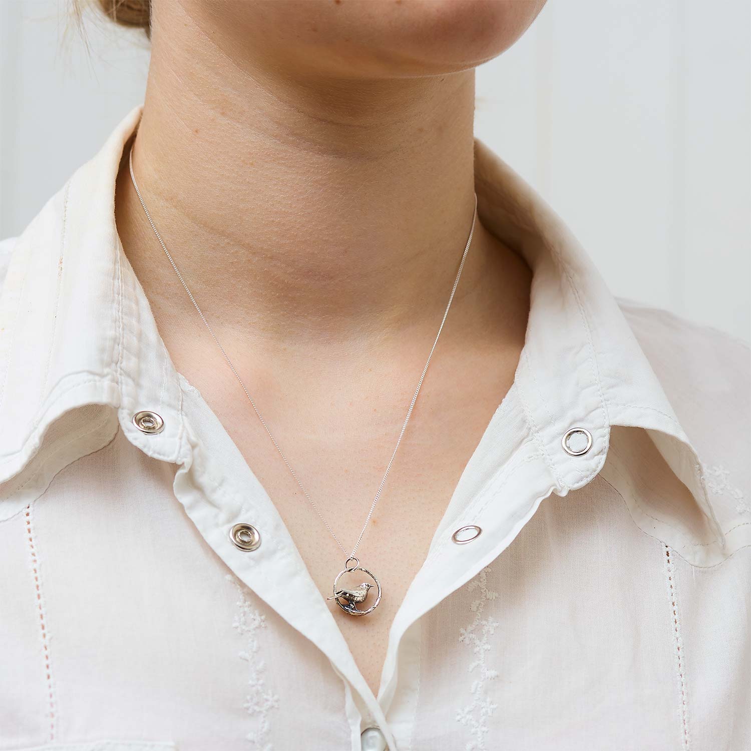 アクセサリー blackbird silver chain necklace Sterling Silver Blackbird Necklace by Blackbird Jewellery